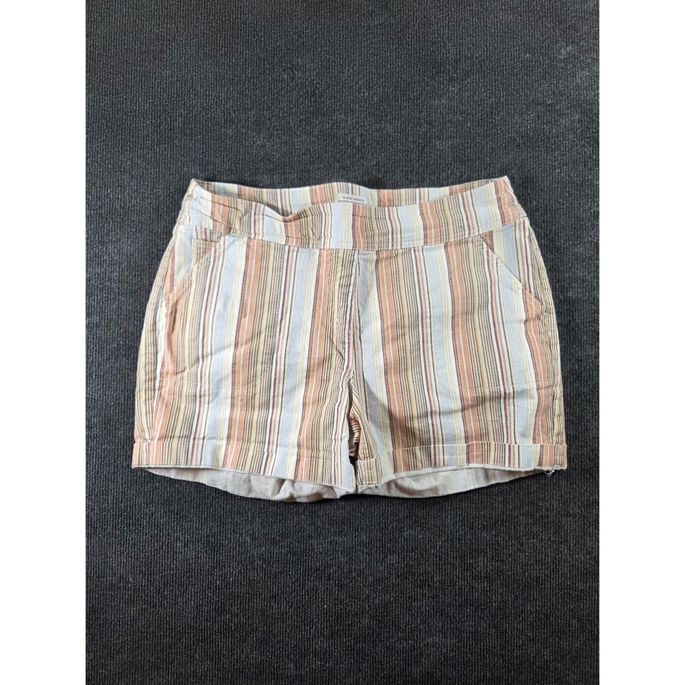 Westbound Women Park Avenue Fit Striped Shorts Multi Color Size 16 Casual Summer